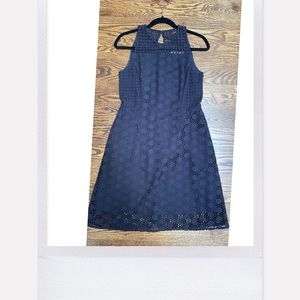 tory burch lace dress size 4, color dark navy